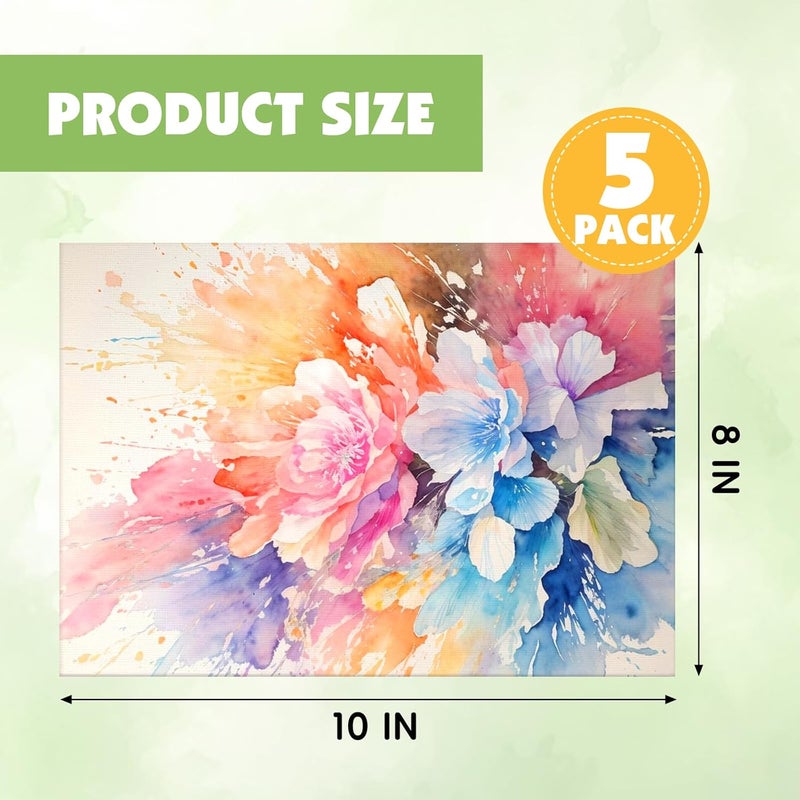 ESRICH Linen Canvas for Painting 8x10, 5 Pack Professional Linen Canvas Panels 8x10 Primed Acid Free Blank Canvas Boards for Painting for Artists, Painters - Image 2
